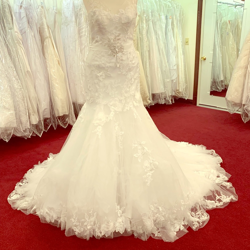 Maggie Sottero white Montice  wedding gown.